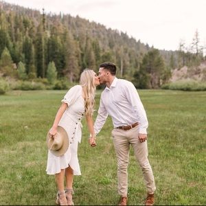 Vici white midi dress